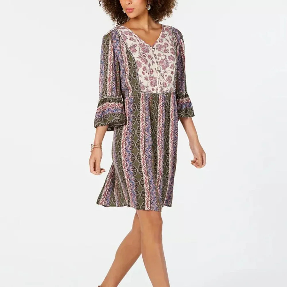 Style & Co Multicolored Tunic Dress in Size XL (Extra Large) Created for Macy's